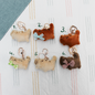 Handmade plush long tiger keychain