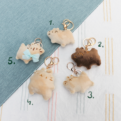 Handmade plush bunny keychain