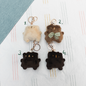 Handmade plush bear keychain
