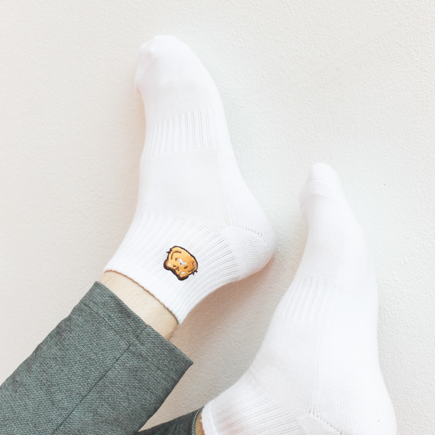 Embroidered Tiger Socks