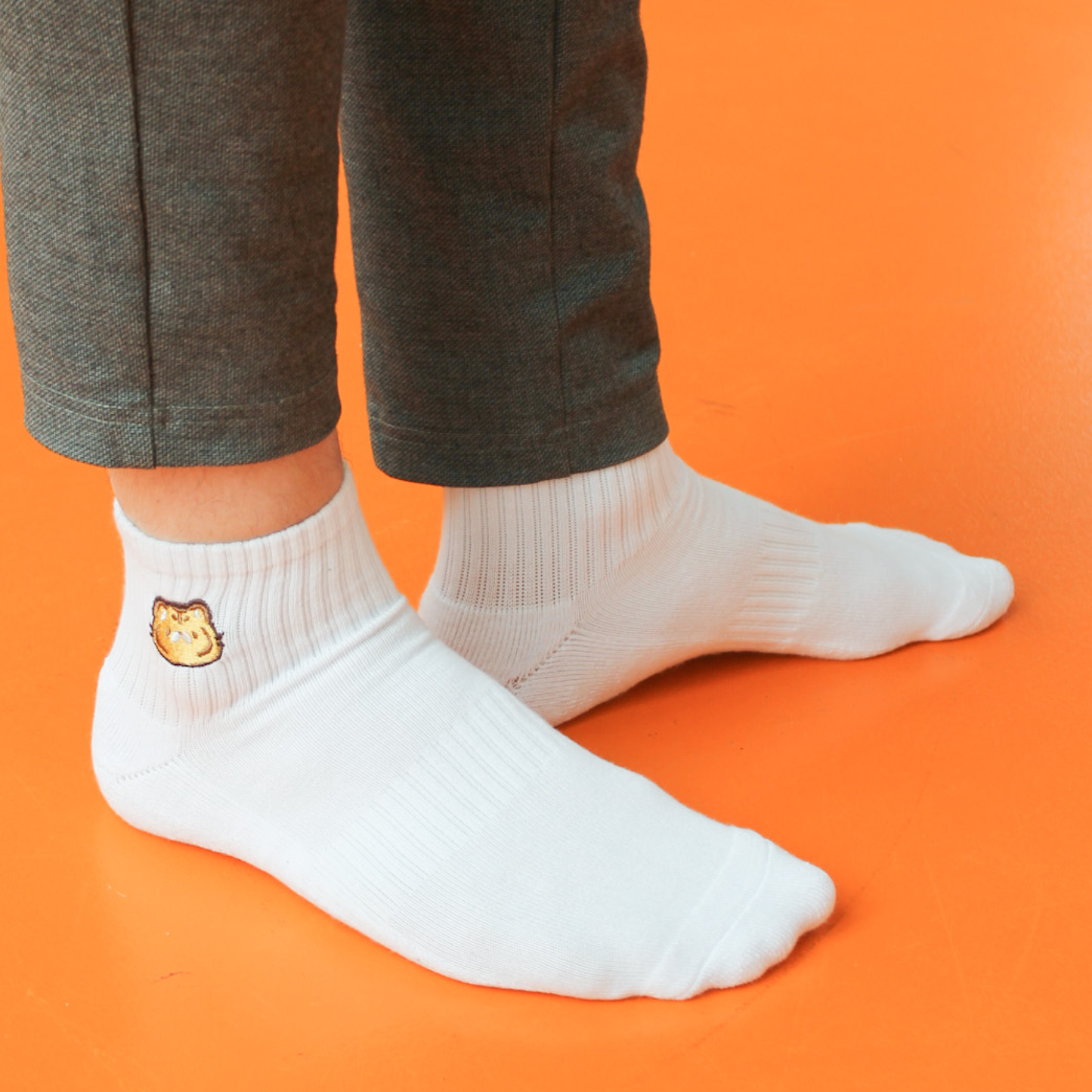 Embroidered Tiger Socks